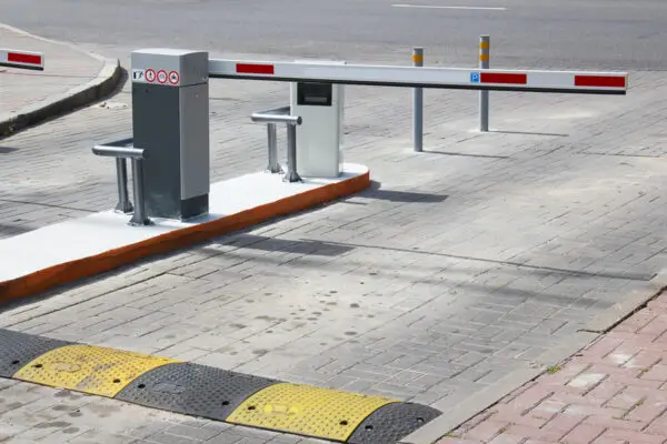 Barrier on the car parking